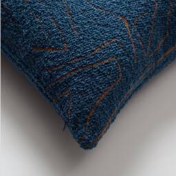 Blue Abstract Pattern Throw Pillow Cover - Textured Jacquard, 20x20 - thumbnail 2