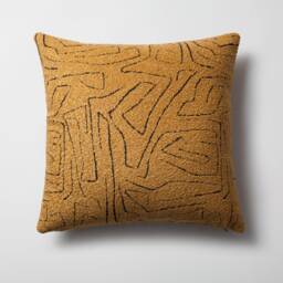 Blue Abstract Pattern Throw Pillow Cover - Textured Jacquard, 20x20 - thumbnail 3