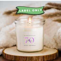 Mam 70Th Birthday Candle Sticker Label Stickers Labels Mams - thumbnail 3
