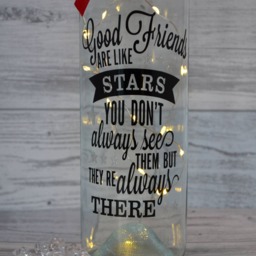 Friends Quote Lighted Wine Bottle Fairy Lights, New Home Gift - thumbnail 3