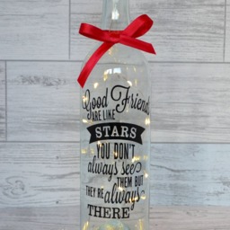 Friends Quote Lighted Wine Bottle Fairy Lights, New Home Gift - thumbnail 2