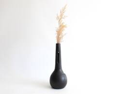 Minimalist Black Oak Vase Yakisugi Wood, Dried Flower Vase - thumbnail 1