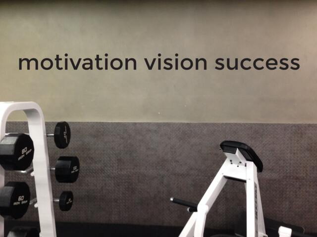 Fitness Motivation Quote Wall Decal, Vision Success, Gym Or Classroom Decor - image 1