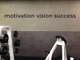 Fitness Motivation Quote Wall Decal, Vision Success, Gym Or Classroom Decor - thumbnail 1