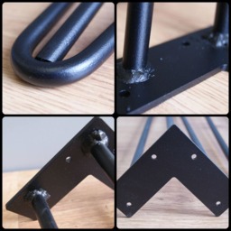 4 X Heavy Duty 3 Rod Hairpin Legs 12 Mm - 1/2 Inch/All Sizes - Diy, Furniture Feet, Bench - thumbnail 3