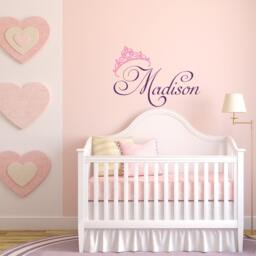 Personalized Princess Name Wall Decal Girls Room Decor Ww41 - thumbnail 1
