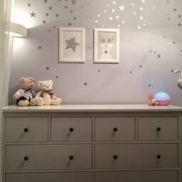Stickers Silver Frosted Stars On The Wall, For Furniture, Decoration, Accessories Child's Room 76Nw - thumbnail 2