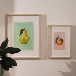 A3-A4-A5 -Pear Fruit Art Print -Colourful Food - Illustration -Bedroom Wall Unframed -Kitchen -Food Illustration - thumbnail 3