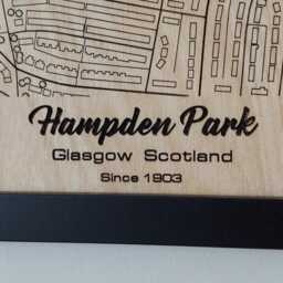 Hampden Park Wall Art Laser Engraved Wood, Scottish Football Gift - thumbnail 3