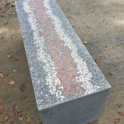 Handmade Terrazzo Concrete Bench Modern Indoor & Outdoor Seating - thumbnail 2