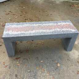 Handmade Terrazzo Concrete Bench Modern Indoor & Outdoor Seating - thumbnail 3