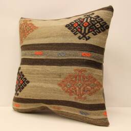 Throw Pillow Covers Any Size Home Decor Decorative Cover Designer Sofa 18x18 Coral Kilim Lumbar Pillow 4Kbf-345 - thumbnail 3