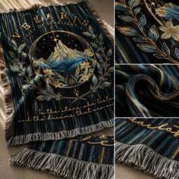 Velaris Woven Blanket, Acotar Throw, You Do Not Yield Throw Sarah J Maas Booktok Feyre Rhysand Decor, Bookish Gift - thumbnail 4