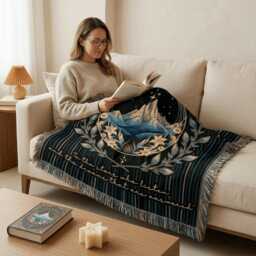 Velaris Woven Blanket, Acotar Throw, You Do Not Yield Throw Sarah J Maas Booktok Feyre Rhysand Decor, Bookish Gift - thumbnail 3