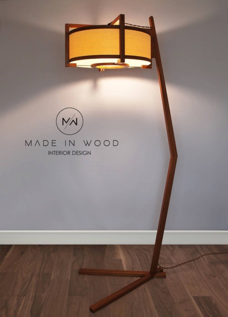Floor Lamp From Wood. Sapele & Ash - image 1