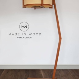 Floor Lamp From Wood. Sapele & Ash - thumbnail 2