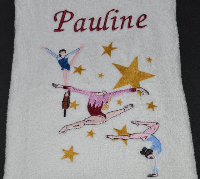 Gymnastics, Gymnastics, Sports Towel Embroidered With Motif & Name - image 1