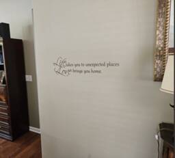 Life Takes You To Unexpected Places. Love Brings Home. Vinyl Wall Decal - thumbnail 1