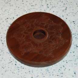 Black Walnut Candle Holders - Rose Carvings Unique Wedding Or Christmas Gift 13096 - thumbnail 2