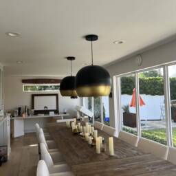 Set Of 2 Brass Kitchen Island Pendant Lights, Modern Hanging Ceiling Lamps - thumbnail 4