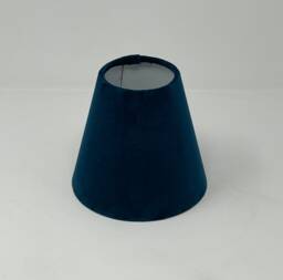 Teal Blue Velvet Small Candle Clip Wall Tapered Lampshade - thumbnail 1