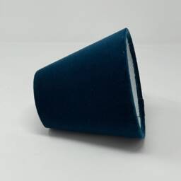 Teal Blue Velvet Small Candle Clip Wall Tapered Lampshade - thumbnail 2