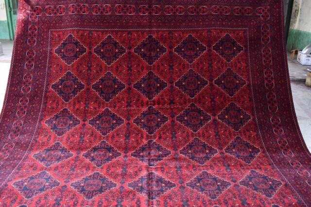 Afghan Bukhara Rug, Custom Size, High Quality Handmade Khal Muhammadi Khamyab, Large Tribal Living Room Rug - image 1