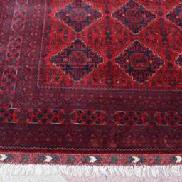 Afghan Bukhara Rug, Custom Size, High Quality Handmade Khal Muhammadi Khamyab, Large Tribal Living Room Rug - thumbnail 3