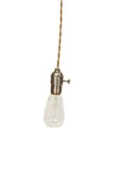 Vintage Industrial - Economy Silver Minimalist Bare Bulb Pendant Light - thumbnail 3