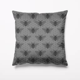 Grey Small Bee Garden Cushion - Waterproof Outdoor Water Resistant Cushions Pillows 18 - thumbnail 1