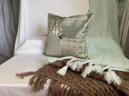 "Designers Guild Mineral Green Velvet Pillow Cover - 18""x 18" - thumbnail 1