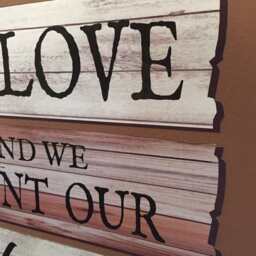 Reclaimed Wood Effect Wall Decal~Home We Laugh, Share, Make Mistakes, Forgive, Dream, Love & Count Our Blessings Everyday - thumbnail 3