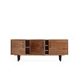 "Sideboard, Tv Cabinet, Stand Walnut Veneer 3 Doors ""Primula"