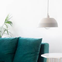 White Pendant Lighting No7 , Ceramic Lamp Lampshade Ceiling - thumbnail 2
