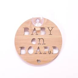Baby On Board Sign For Car With Heart-Wooden Sign-Kids Gift-Baby Gift-Lasercut-Mother's Day-Newborn-Decor-Wall Hanging - thumbnail 2