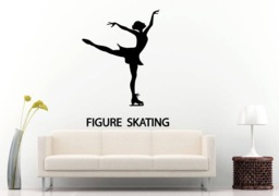 Figure Skating Girl Athlete Ice Rink Winter Sports Competition Diy Wall Stickers Decals Vinyl Mural Decor Art L2180 - thumbnail 1