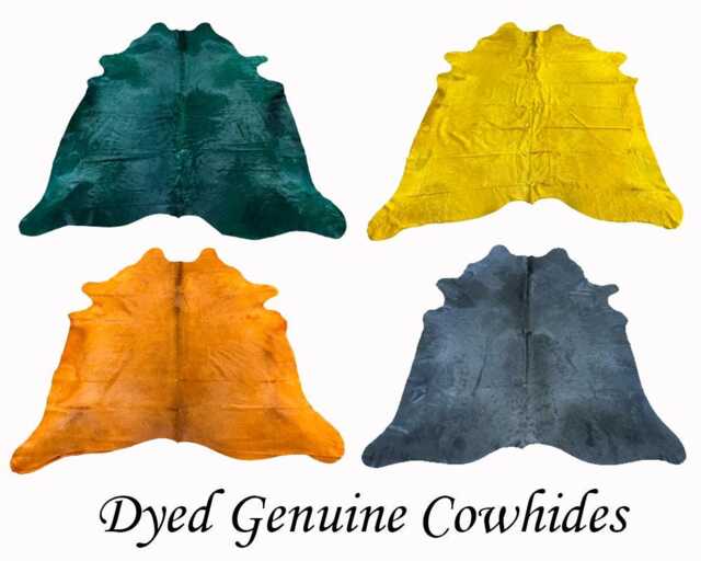 Dyed Cowhide Rug - Genuine Cowhide Available in Various Colours - 7 X 6 Ft - image 1
