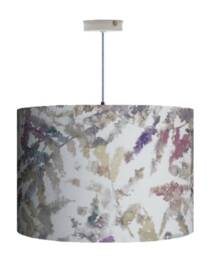 Handmade Drum Lampshade Pink & Purple Fern Print - thumbnail 2