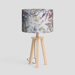 Handmade Drum Lampshade Pink & Purple Fern Print
