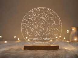 Personalised Star Map Night Light - Custom Constellation Anniversary Gift - thumbnail 1