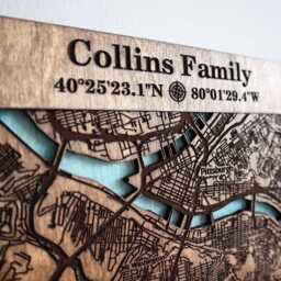 Custom Coordinates Key Organizer, Magnetic Family Map Holder - thumbnail 2