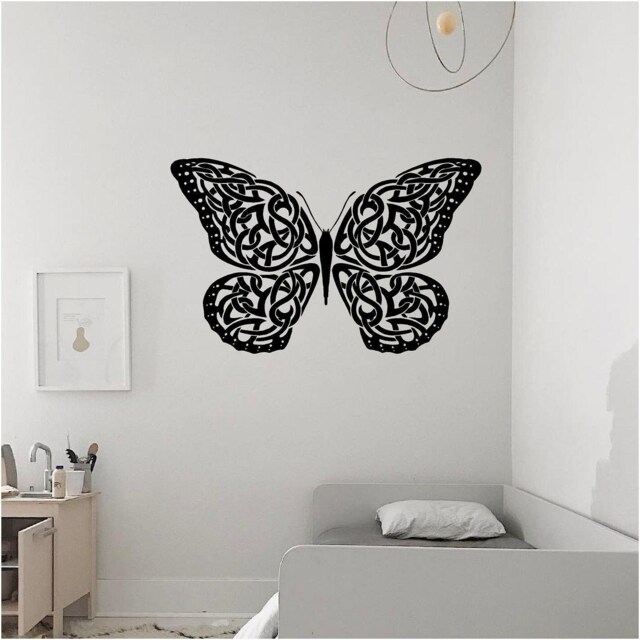 Celtic Butterfly Vinyl Wall Art, Decal, Sticker, Transfer, Mural, Removable, Decor, Interior, Exterior, Peel & Stick, - 0744 - image 1