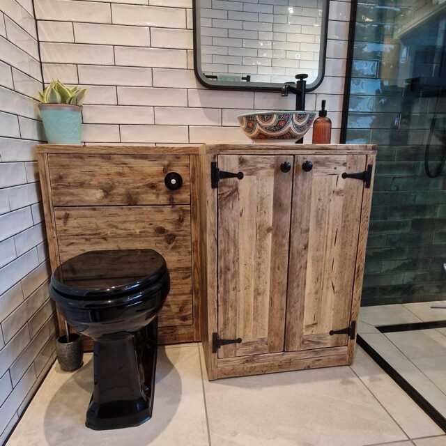 York Combination - Handmade Reclaimed Timber Bathroom Furniture - image 1