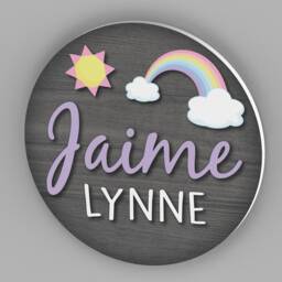Custom Rainbow Name Sign Wall Art Baby Girl Gift Personalized Nursery Unique Shower - thumbnail 3
