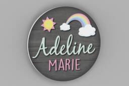Custom Rainbow Name Sign Wall Art Baby Girl Gift Personalized Nursery Unique Shower