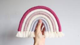 Baby Berry - Rainbow Wall Hanging, Mustard Colour, Kid Room Decor, Tapestry Kid, Fiber Art, Studio, Custom Personalised