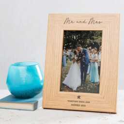 Personalised Engraved Couples Photo Frame - Long Distance Relationship Gift Valentines Day Gifts For Boyfriend Girlfriend - thumbnail 3