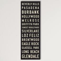 Los Angeles Bus Scroll, Subway Sign, Vintage Tram Roll, Canvas - thumbnail 3