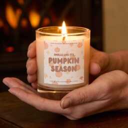 Pumpkin Spice Candle Autumn Scented Soy Candle, Fall Home Decor - thumbnail 1