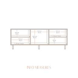 Solid Wood Multimedia Center, Wooden Cabinet - Quarry - thumbnail 4